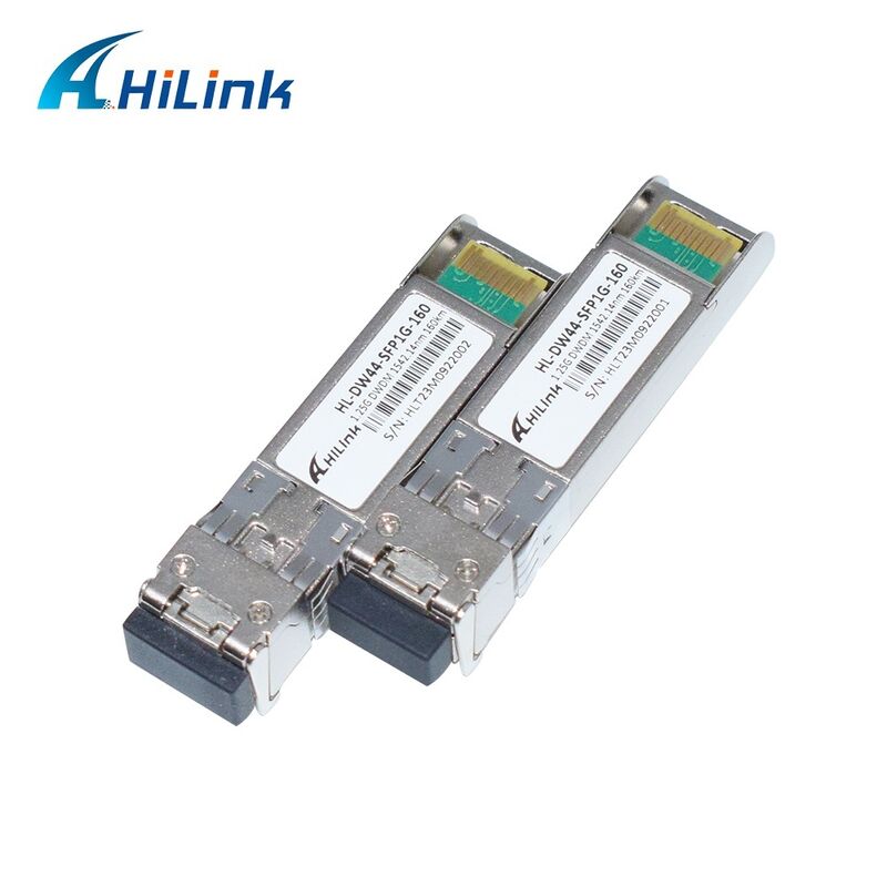 Transceiver Optik SFP 1,25G DWDM Kompatibel Hilink dengan Konektor LC Dupleks untuk Jarak 40km/80km/120km/160km