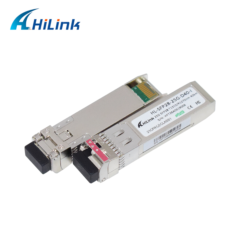 Industri 25G BIDI 1270/1310nm 40KM APD+TIA Optical Module Single-Fiber Simplex LC DOM