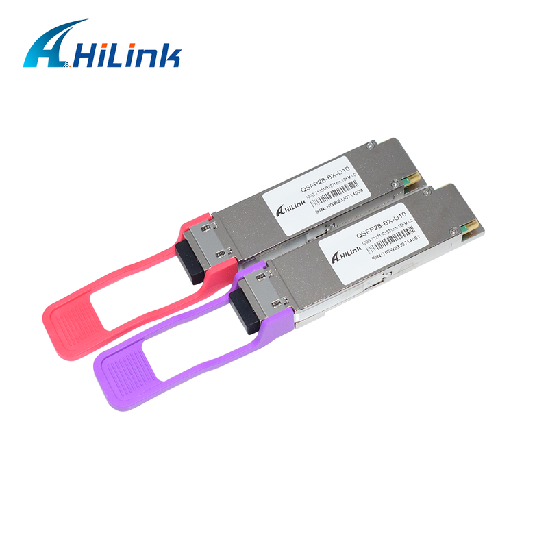 QSFP28 100G BIDI 10KM Transceiver Optik SMF Simplex LC Connector DDM 1271/1331