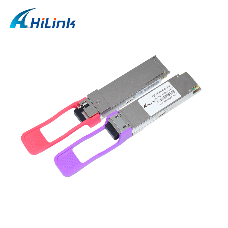 QSFP28 100G BIDI 10KM Transceiver Optik SMF Simplex LC Connector DDM 1271/1331