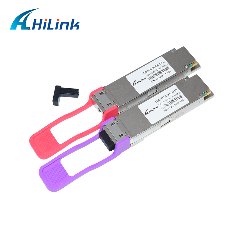 QSFP28 100G BIDI 10KM Transceiver Optik SMF Simplex LC Connector DDM 1271/1331