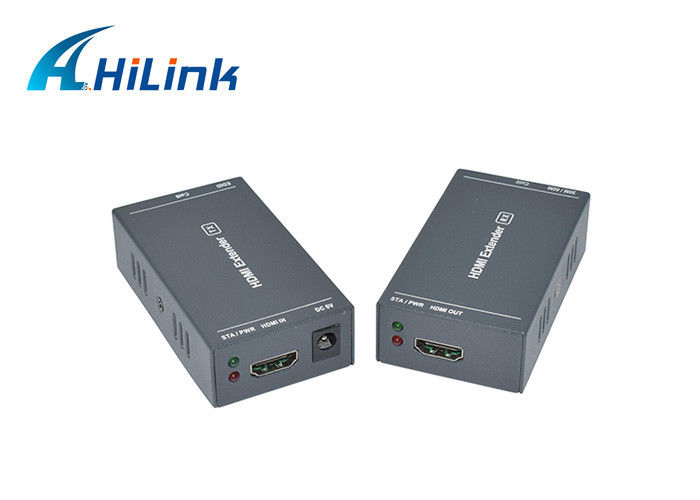 HDMI UTP Extender Fiber Media Converter 1920 * 1080 Sinyal 3D RJ45 Kabel CAT6 Tunggal