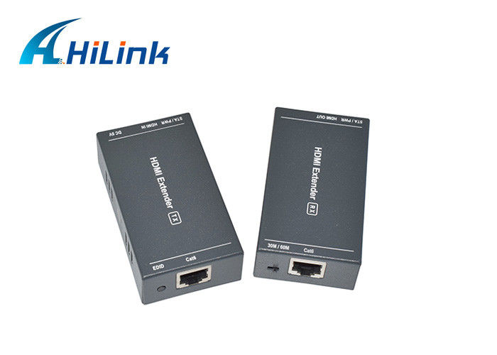HDMI UTP Extender Fiber Media Converter 1920 * 1080 Sinyal 3D RJ45 Kabel CAT6 Tunggal