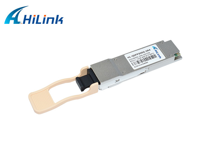Modul Transceiver Serat Multimode Konektor MPO12 Tunggal untuk Tautan Ethernet 200GBASE-SR4