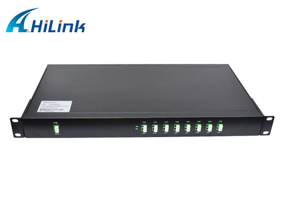 2x8CH DWDM MUX DEMUX 1U 19 ''Rak LC/APC C43-C50 Saluran DWDM Perangkat Peralatan Optik