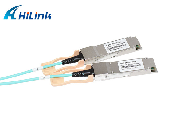 Pusat Data Kabel Optik Aktif 200G QSFP56 SR4 Ke 2xQSFP56 SR2 850nm 5m Kabel AOC