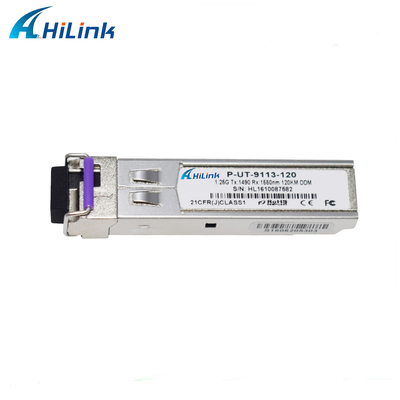 Gigabit 1.25GBASE 120KM SFP + Modul Transceiver BIDI LC Conector RX1550nm Single Mode DOM