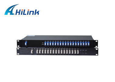Konektor Dual Fiber LC / UPC 18CH CWDM Mux + Modul Demux di 1U 19 "Rack Mount Chassis