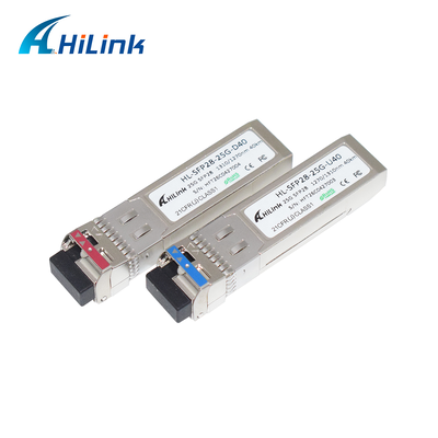 25GBASE SFP28 25G BIDI 10KM 1270/1330nm DML+PIN LC Modul Optik Transceiver DOM