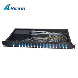 LC / UPC 16ch Cwdm Mux Demux Optik 1U Rack Mount Dual Fiber 1310nm ~ 1610nm