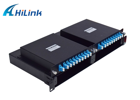 18 Saluran Solusi WDM Rak CWDM MUX 1U SC FC LC APC UPC PC