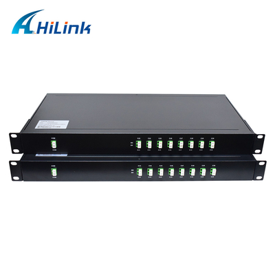 2x8ch DWDM Mux Demux Module PDL Rendah 19 Inch 1U Rack Mounted LC APC